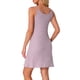 thumbnail image 3 of INSPIRE CHIC Vestido de dormir sin mangas para mujeres, camiseta de noche de punto acanalado, camisón, batas de noche XL Rosa, 3 of 6