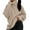 Khaki, variant on Womens Cute Turtleneck Sweaters Stretch Knit Turtle Neck Long Sleeve Pullover Sweater Orange L