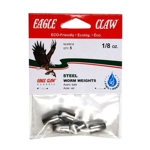 Eagle Claw Worm Weight, Steel Weight, Size 1/16 oz - Walmart.com ...