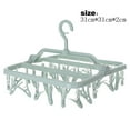 thumbnail image 2 of Clothes Drying Hanger with 32 Clips, Foldable Hanging Drying Rack for Clothes Underwear Socks, 2 of 7