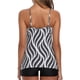 thumbnail image 4 of Trajes de baño Tankini para mujer Top Tankini con volantes en capas y pantalones cortos Trajes de baño de dos piezas Xemadio HMHZ323-7, 4 of 5
