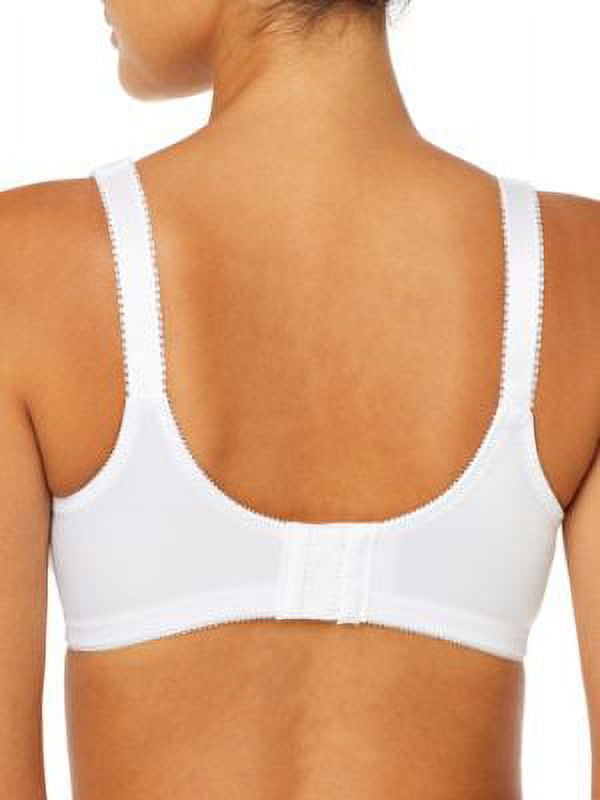 Bali 44C Nylon Double Support Wire Free Bra, White