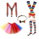 thumbnail image 1 of Kit de falda tutú arcoíris con lazo colorido, guantes largos, medias, tirantes, conjunto de accesorios para disfraces (niño), 1 of 5
