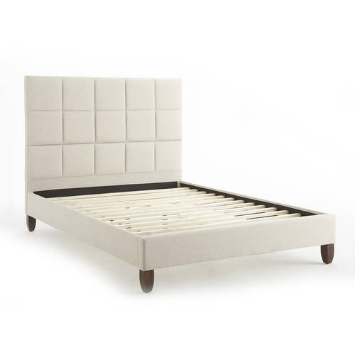 Premier Hope Queen Upholstered Platform Bed, Taupe