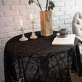 thumbnail image 4 of Crochet Lace Tablecloth with Tassel Rectangular Table Cover for Kitchen Dinning Wedding Party Decoration, 4 of 31