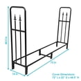 thumbnail image 4 of Sunnydaze Support de Porte-Bûches en Acier Robuste pour Extérieur et Housse de Porte-Bûches en PVC Résistant aux Intempéries - 6 Pieds - Noir, 4 of 9