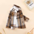 thumbnail image 6 of Usaibhir Toddler Baby Boy Girl Shirt Flanne Jacket Plaid Long Sleeve Button Down Shirt Kids Fall Winter Shacket Kids Coat, 6 of 12