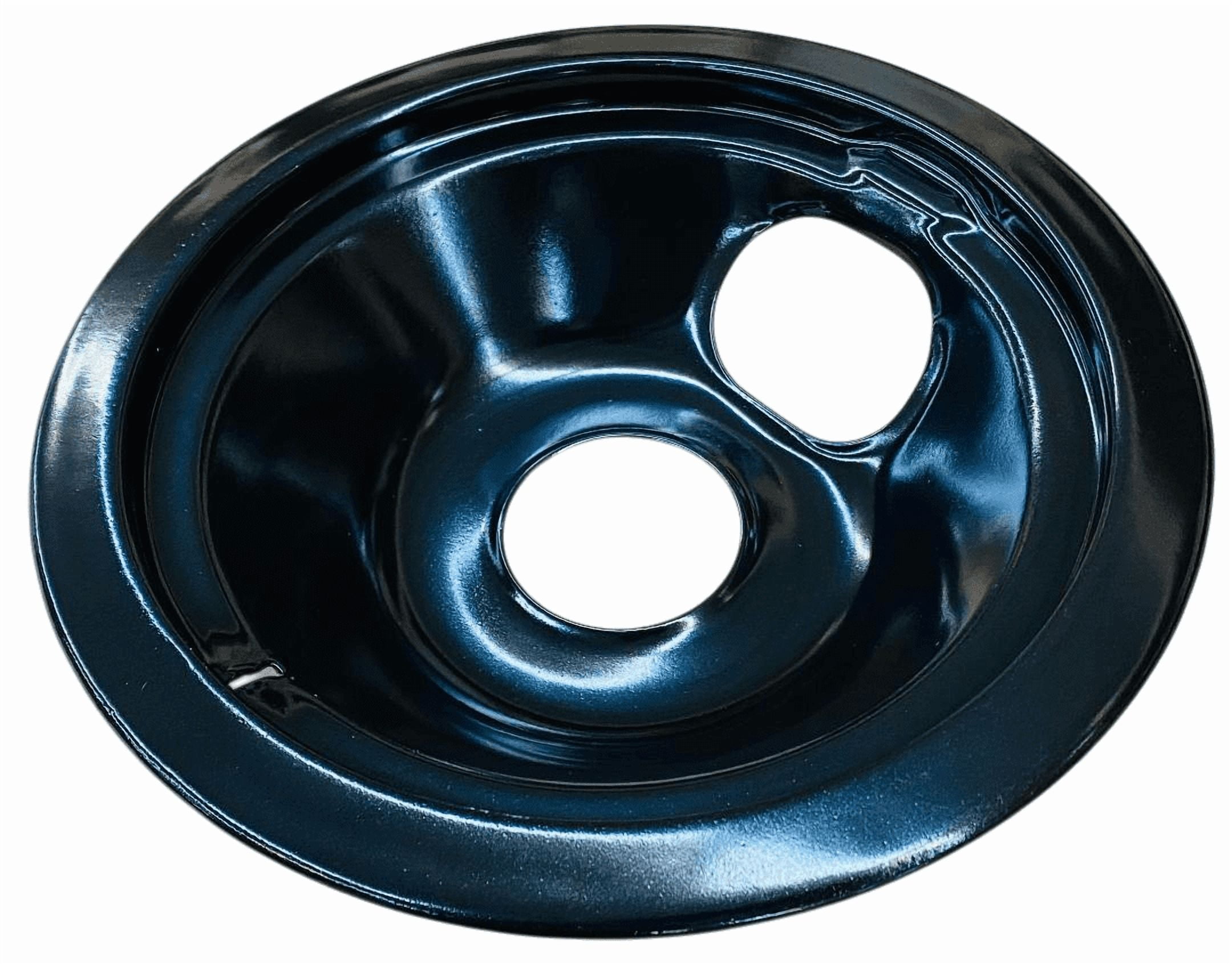 Black Porcelain Drip Tray, 4 Pack, for GE, (3) 6" WB31M20, (1) 8" WB31M19