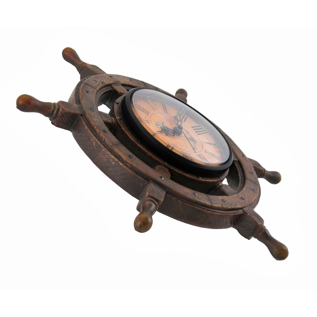 Zeckos Master of Destiny Ship Wheel Wall Clock Nautical 11.5 inch