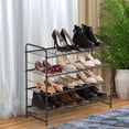 thumbnail image 7 of Fuleadture 4 Tier Shoe Rack for Entryway Shoe Rack Organizer Closet Shoe Rack in Kitchen-Bronze, 7 of 7