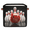 Multicolor 2, variant on CURLYOOT 13 x 13 Inch Cube Storage Bin, Bowling Ball Sport Fabric Storage Cube Baskets, Closet Shelves Foldable Bins with Leather Handles for Home Organizer