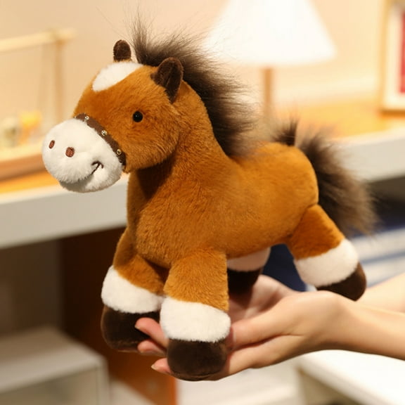 2026 New Horse Plush Toys, Stuffed Animals Toys Horse Soft Pillow Toys, Cute Toy Gift Cartoon Rag Hugging Sleeping, Best Birthday Gifts for Holiday Xmas Easter for Friend and Family (Horse, A)