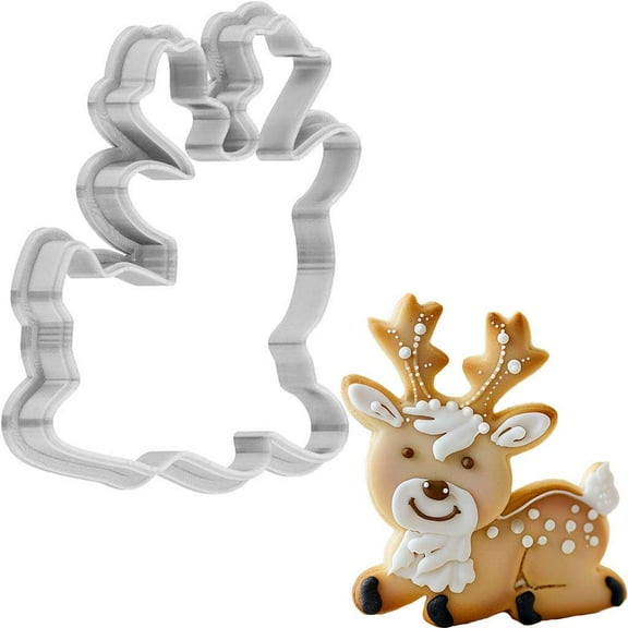Christmas Deer Cookie Cutter 4 Inch Made in USA by WONDERTORY