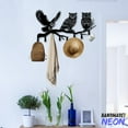 thumbnail image 4 of Handmadetneonsign Owl On Branch Coat Rack Wall Hanger, Owl Metal Wall Hooks, Nature Animal Keys Holder Home Decor 75150, 4 of 5