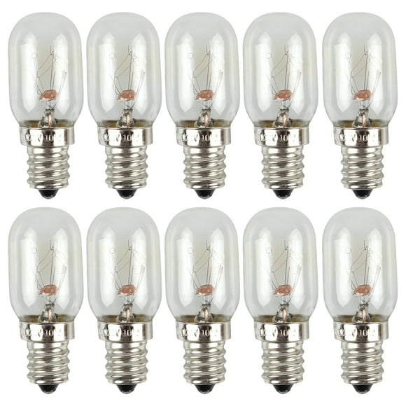 EeaseMX 10 bombillas E12S para refrigerador, 10 W, de repuesto para luz nocturna de congelador y refrigerador.
