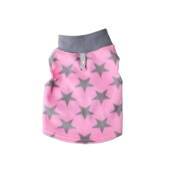 TELOLY Dog Sweater, Plush Fleece Puppy Hoodie with Leash Hook, Soft Warm Winter Coat, Pet Apparel for Small Dogs, XS