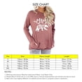 thumbnail image 4 of Camiseta de manga larga de color marrón rojizo suave para mujer para uso diario, fiestas y citas, talla M Sudadera con cuello redondo y estampado de oso, 4 of 5