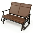 thumbnail image 2 of Costway 2-Person Patio Swing Glider Bench Loveseat Rocking Chair High Back Deck, 2 of 10