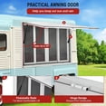 thumbnail image 5 of Acekid 36"W x 24"H Concession Window, Aluminum Alloy Food Truck Service Window with Awning Door & Drag Hook, Up to 85 Degrees Stand Serving Window, 5 of 7