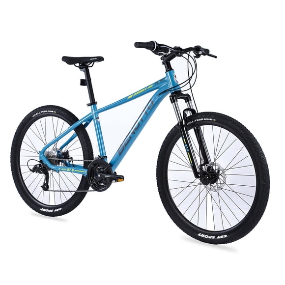 Bicicleta BENOTTO Montaña FS-750 R27.5 24V. FS Frenos Doble Disco Mecanico Aluminio Azul Verdoso/Plata Talla:UN