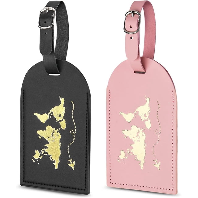 Etiqueta de equipaje de 2 piezas, etiqueta de equipaje de Sr. y Sra., etiqueta de equipaje de cuero, etiqueta de bolso de Sr. y Sra. para luna de miel