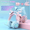 thumbnail image 2 of Auriculares Inalámbricos Bluetooth con Orejas de y Astas para Gamers, con Luz RGB, para Niños, Color Negro., 2 of 5