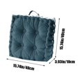 thumbnail image 2 of Soft Chair Pads,Solid Chair Pad Super Soft Plush Washable Square Seat Cushion for Kitchen Dining Room,Thick Indoor Dining Kitchen Chair Soft Seat Pads Cushion,Blue, 2 of 6