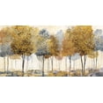 thumbnail image 2 of Nan 32x18 White Modern Wood Framed Museum Art Print Titled - Golden Forest, 2 of 4