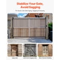 thumbnail image 2 of VEVOR Gate Building Kit, Fits 36 to 60 in Wide Openings, Up from 6 to 7 ft High Fence, Adjustable Gate Building Kit, Anti Sag Full Gate Frame Kit with Latch Lock and Screws, for Wooden Fence, Iron, 2 of 9