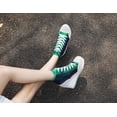 thumbnail image 7 of Women's High-Top Canvas Sneakers, Wedge Heel with Lace-Up Design Fashion Casual Walking Shoes, 7 of 7