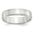 thumbnail image 1 of 10K White Gold Ring Band Wedding Standard Flat 5mm with Step Edge Size 6, 1 of 3