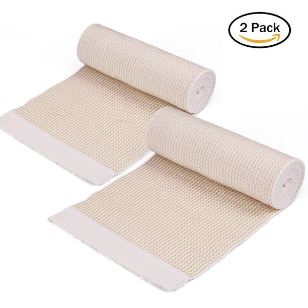 Elastic Bandage Cotton Compression Bandage Wrap with HookandLoop