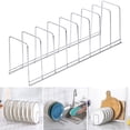 thumbnail image 2 of Yesbay 4 Pcs Dish Storage Rack Stainless Steel Plate Organizer Rack Space-saving Pot Lid Rack Holder for Kitchen Cabinets, 2 of 8