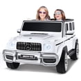 thumbnail image 1 of Costway 12V 2 Seats Kids Ride On Car Licensed Mercedes Benz G63 w/ Remote Control White, 1 of 10