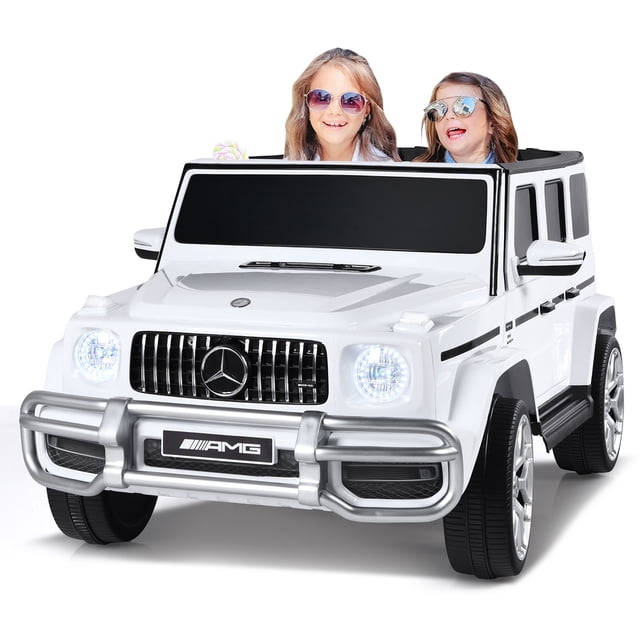 Costway 12V 2 Seats Kids Ride On Car Licensed Mercedes Benz G63 w/ Remote Control White