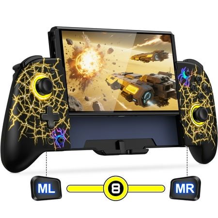 Switch Controller, QQV One-Piece Joypad Controller Replacement for Switch/Switch OLED with Adjustable TURBO