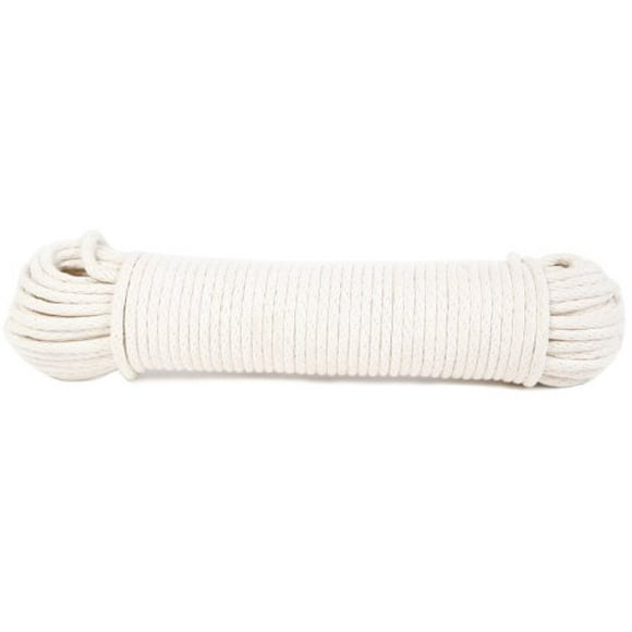 Koch Industries, Trade Size 7, White Koch 5600725 Braided Cotton/Poly Sash Cord, 100 Feet