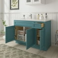 thumbnail image 4 of 51 in. W x 21 in. D x 32.5 in. H Bath Vanity Cabinet without Top in Sea Green, 4 of 5