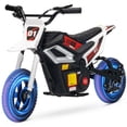 thumbnail image 1 of BeesClover 24V Kids Electric Dirt Bike, 350w Motorcycle with 10 MPH Max Speed & 12-Mile Range,Rear Wheel Suspension, Twist Grip Throttle, Rubber Tires, 1 of 7