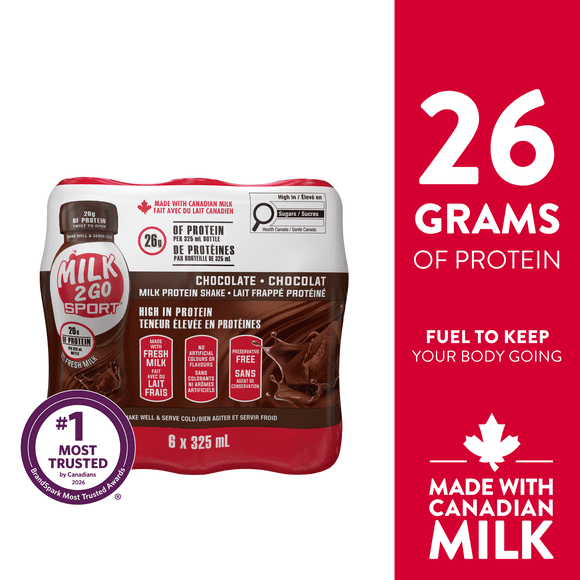 Boisson de protéine du lait au chocolat Lait's Go Sport
