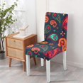 thumbnail image 4 of Chic Paisley Bohemian Dining Chair Covers 4 Pack Vintage Floral Ethnic Retro Colorful Pattern Washable Polyester Stretch Slipcovers Removable Protector for Artistic Decor, 4 of 7