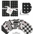 thumbnail image 3 of Soimoi Precut 10-inch Houndstooth Prints Cotton Fabric Bundle Quilting Squares Charm Pack DIY Patchwork Sewing Craft- White & Black, 3 of 5