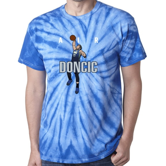 TIE-DYE BLUE Mavericks Mavs Air Luka Doncic T-shirt ADULT
