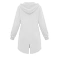 thumbnail image 4 of Stralyhd Women's Zip Up Hoodies Oversized Long Tunic Sweatshirts Casual Long Sleeve Holiday Gift 2026 Fall Hoodie Jacket Coat White L, 4 of 7