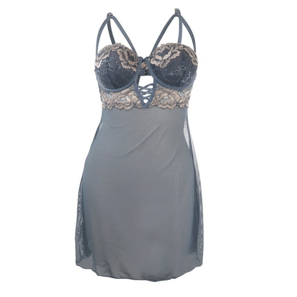 Babydoll de mesh color azul Carnival mod. 3292