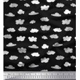 thumbnail image 1 of Soimoi Black Modal Satin Fabric Cloud Nature Decor Fabric Printed Yard 42 Inch Wide, 1 of 5