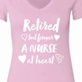thumbnail image 4 of Inktastic Retired but Forever a Nurse at Heart Women's V-Neck T-Shirt, 4 of 5