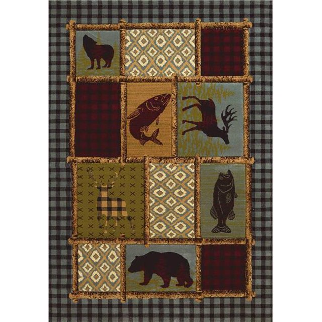 United Weavers 511 31775 24 1 Pi 10 Po x 2 Pi 8 Po Design Contours CEM Acadia Parc Accent Tapis&44; Multi