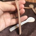 thumbnail image 2 of Juego de 6 cucharas de nácar para mopa de nácar rosa para servir huevos de caviar oso de fresa Electrónica, 2 of 2