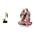 thumbnail image 1 of Figura creativa de nota musical de resina y adorno de mesa acrílico 2D para escritorio, chimenea, decoración navideña del hogar, regalo único para, 1 of 8